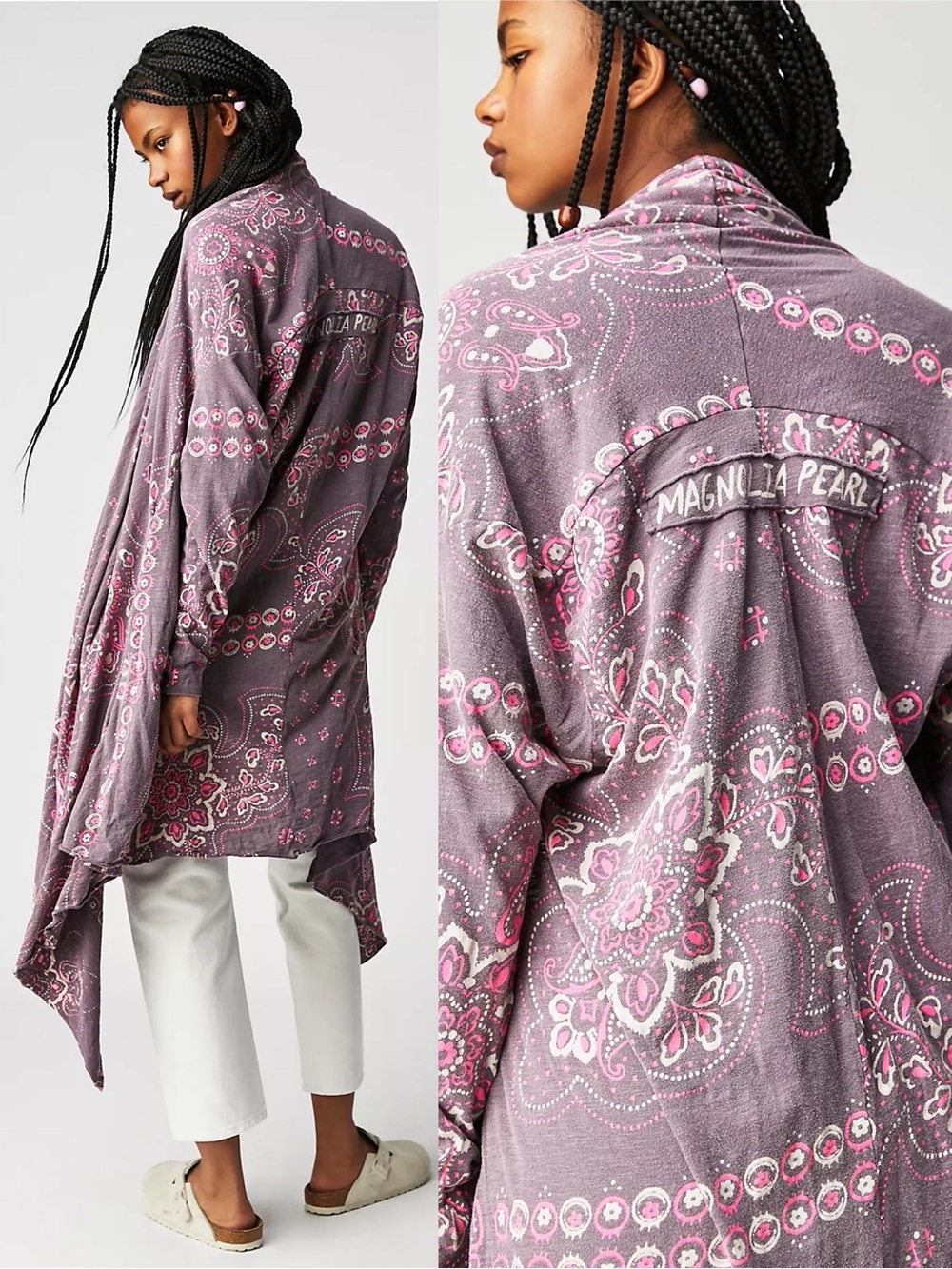 Magnolia Pearl Stargazer Bandana Cardigan Ithaca Purple Pink